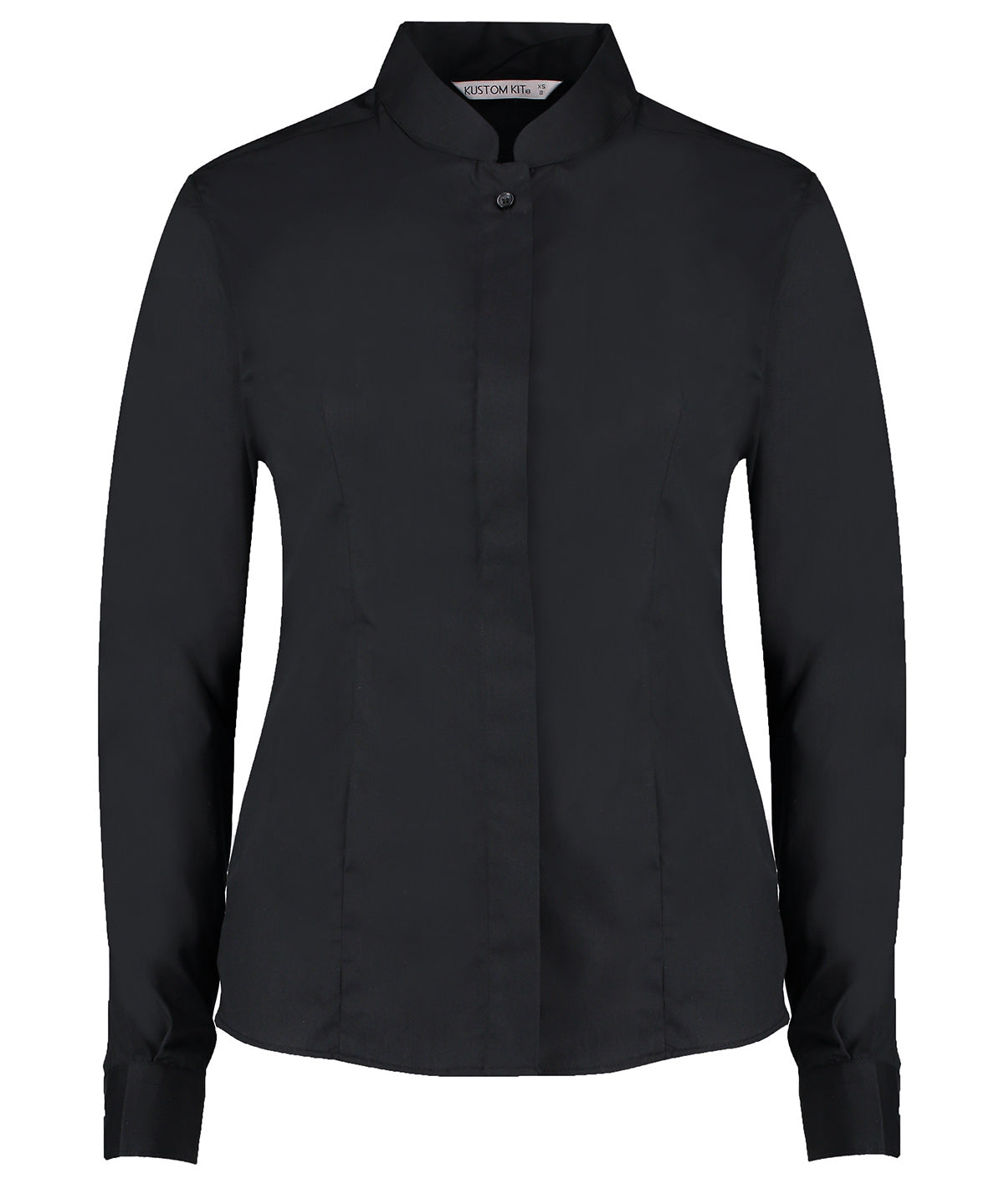 Kustom Kit Women's mandarin collar shirt long-sleeved (tailored fit)