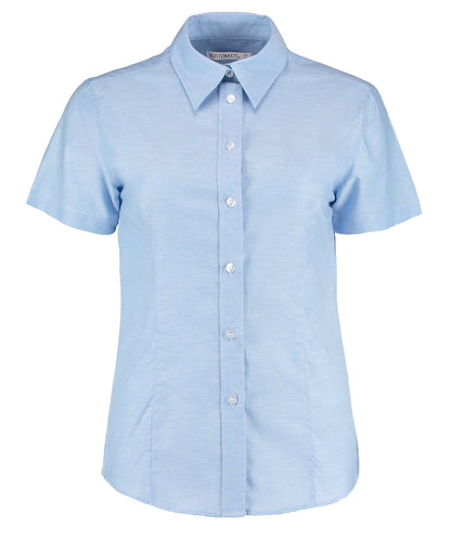 Kustom Kit Women's workplace Oxford blouse short-sleeved (tailored fit)