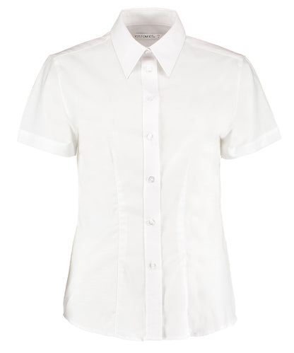 Kustom Kit Women's workplace Oxford blouse short-sleeved (tailored fit)