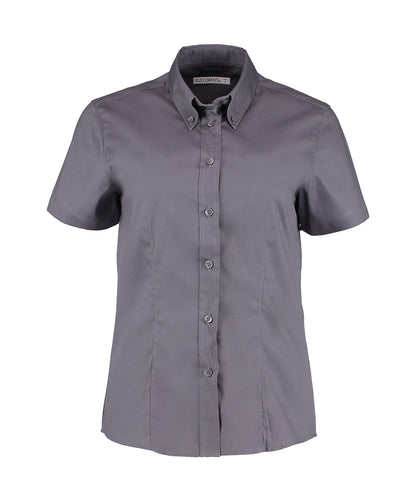 Kustom Kit Women's corporate Oxford blouse short-sleeved (tailored fit)