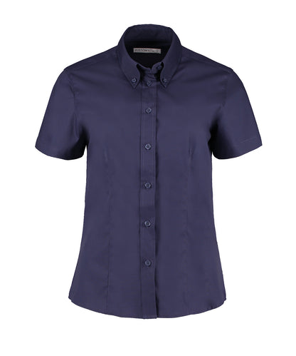 Kustom Kit Women's corporate Oxford blouse short-sleeved (tailored fit)