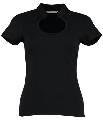 Kustom Kit Women's corporate top keyhole neck (regular fit)