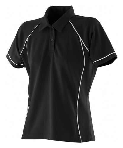 Finden & Hales Women's piped performance polo