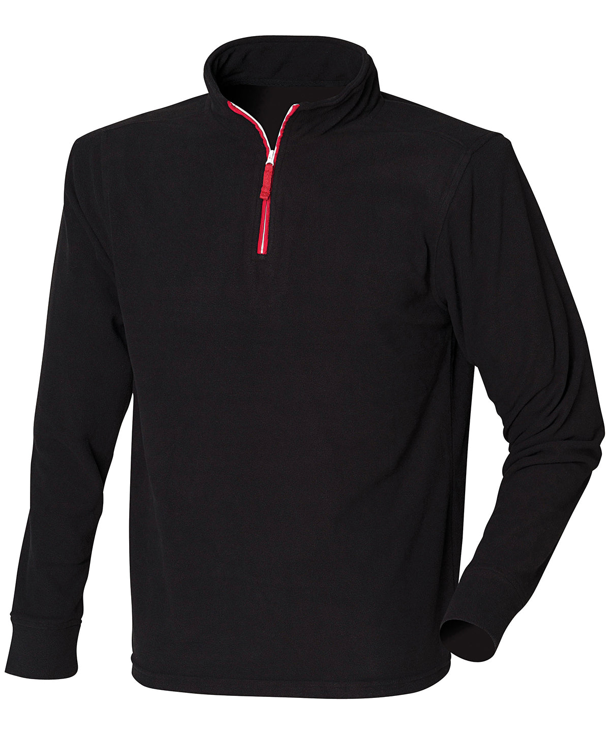 Finden & Hales ¼ zip long sleeve fleece piped