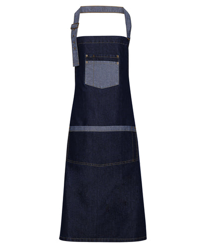 Premier Domain contrast denim bib apron