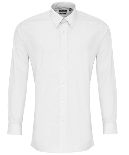 Premier Poplin fitted long sleeve shirt