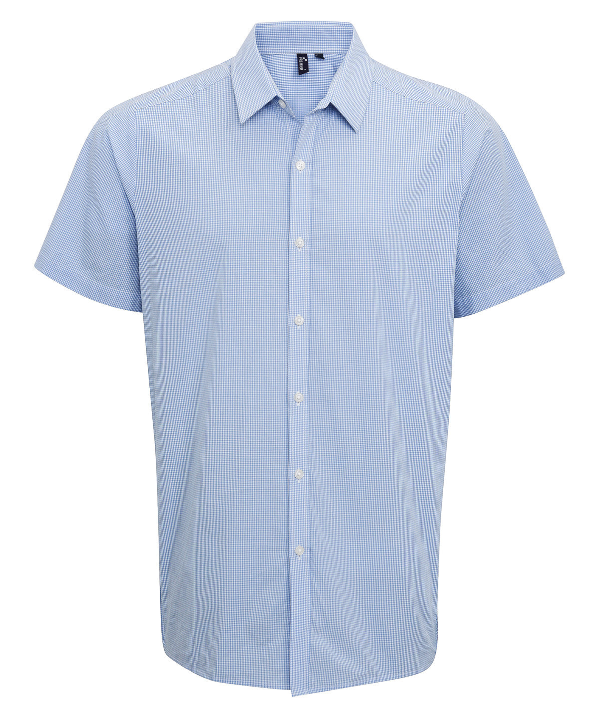 Premier Microcheck (Gingham) short sleeve cotton shirt