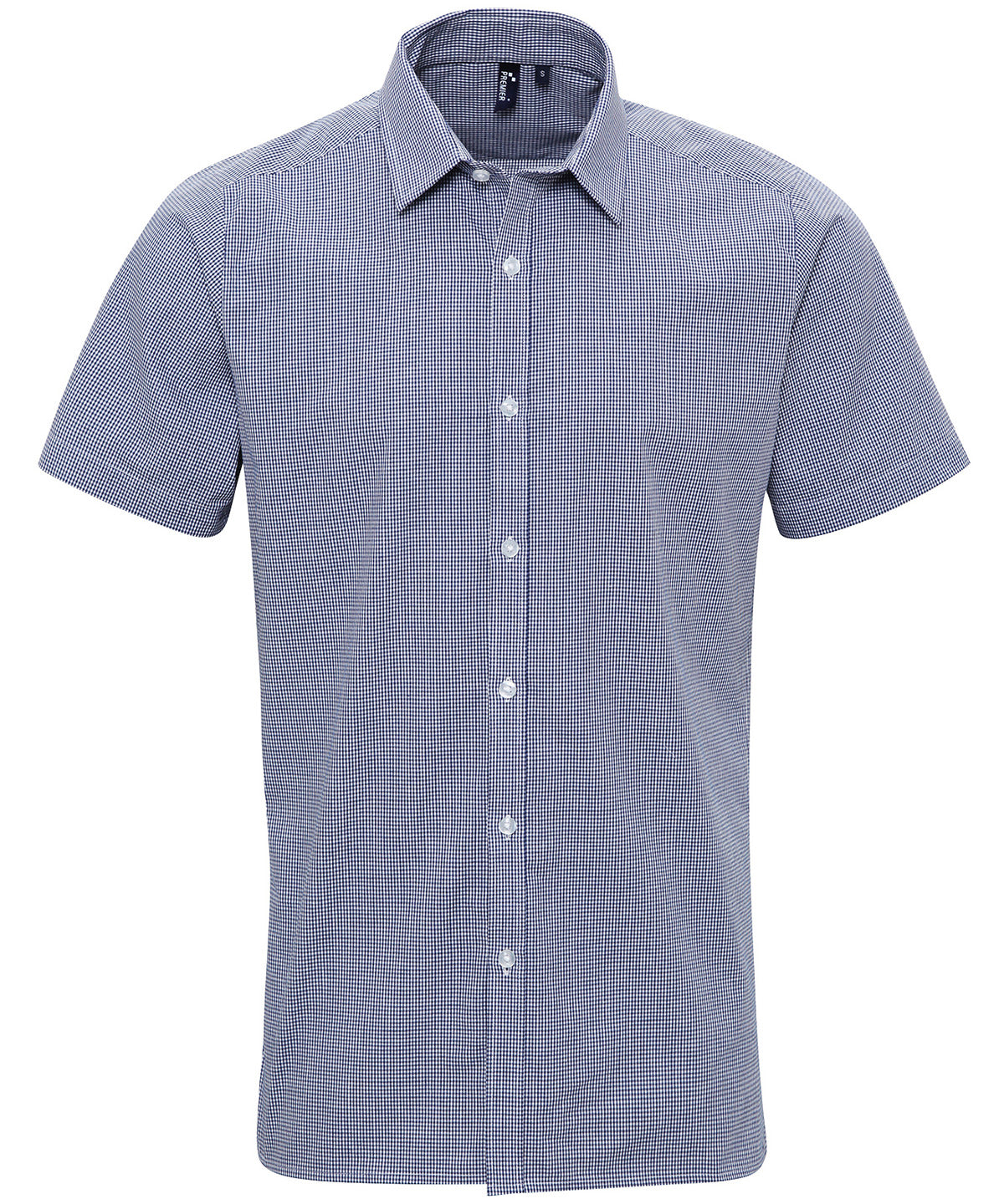 Premier Microcheck (Gingham) short sleeve cotton shirt