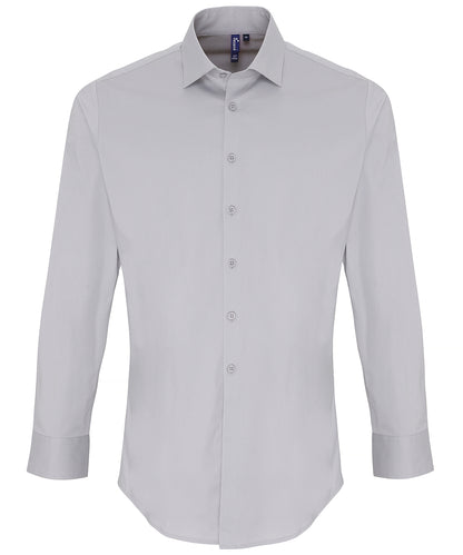 Premier Stretch fit cotton poplin long sleeve shirt