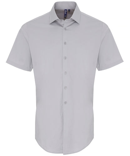 Premier Stretch fit cotton poplin short sleeve shirt