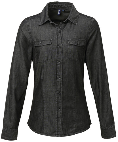 Premier Women's jeans stitch denim shirt