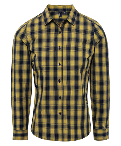 Premier Women's Mulligan check cotton long sleeve shirt
