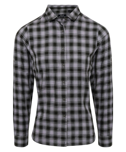 Premier Women's Mulligan check cotton long sleeve shirt