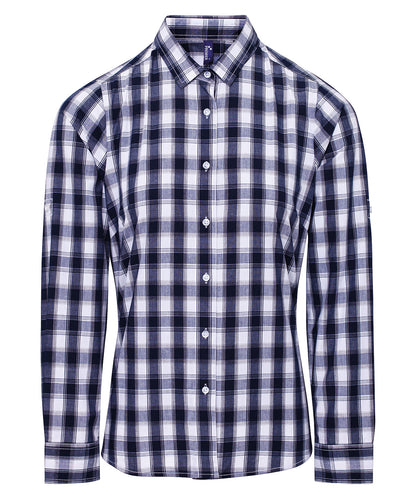 Premier Women's Mulligan check cotton long sleeve shirt