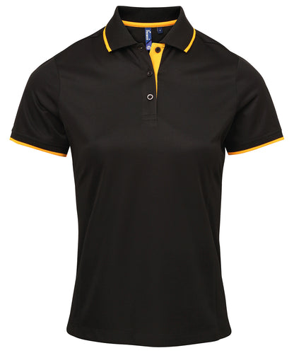 Premier Women's contrast Coolchecker® polo