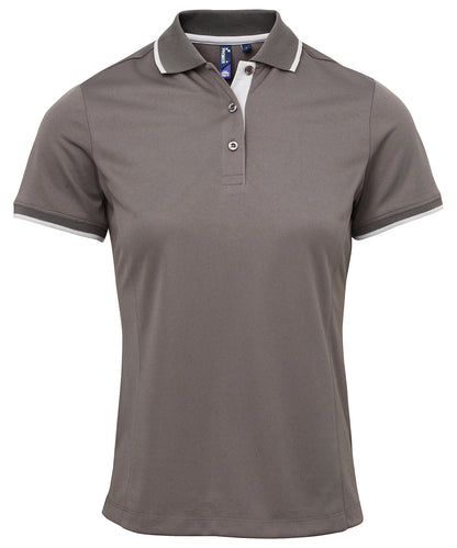Premier Women's contrast Coolchecker® polo