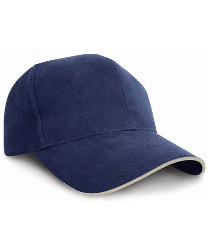 Result Headwear Pro-style heavy cotton cap with sandwich peak