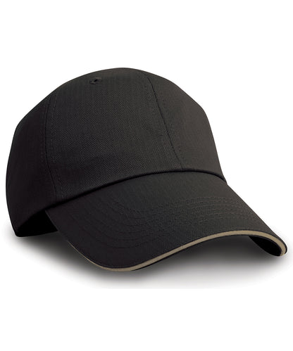 Result Headwear Herringbone cap with sandwich peak