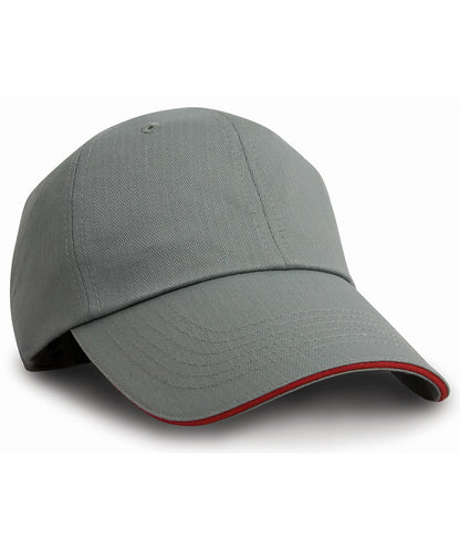 Result Headwear Herringbone cap with sandwich peak