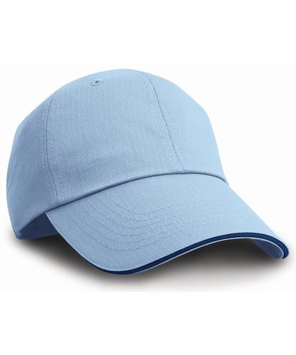 Result Headwear Herringbone cap with sandwich peak