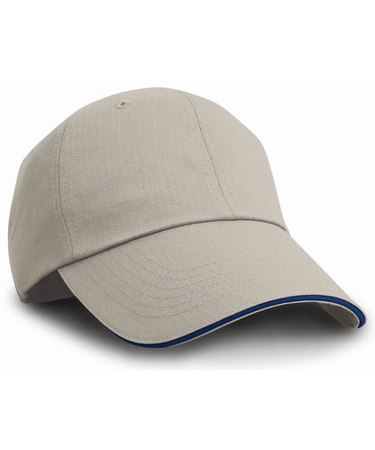 Result Headwear Herringbone cap with sandwich peak