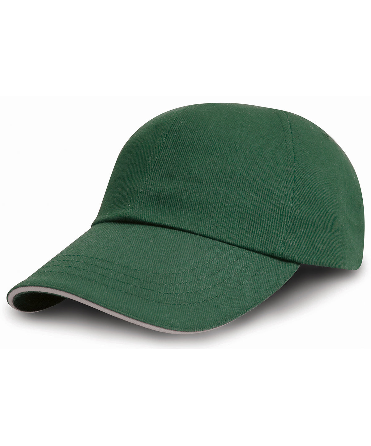 Result Headwear Brushed coton printers/embroiderers cap with sandwich peak