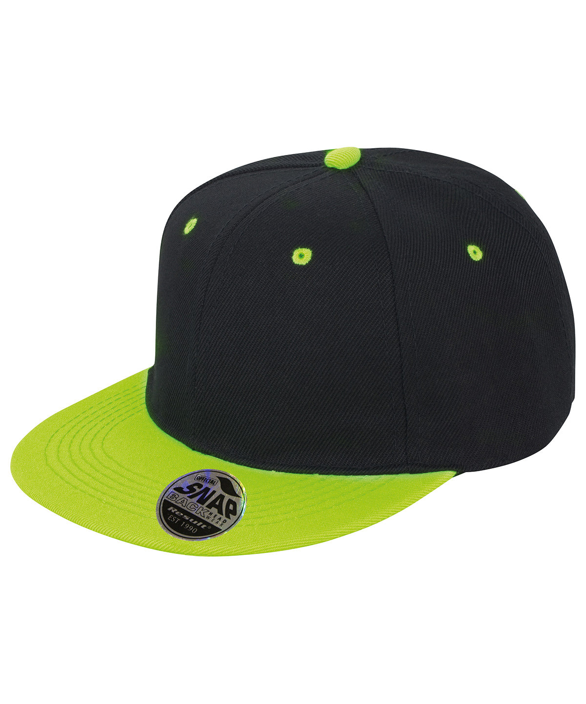 Result Headwear Bronx original flat peak snapback dual colour cap