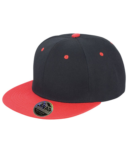 Result Headwear Bronx original flat peak snapback dual colour cap