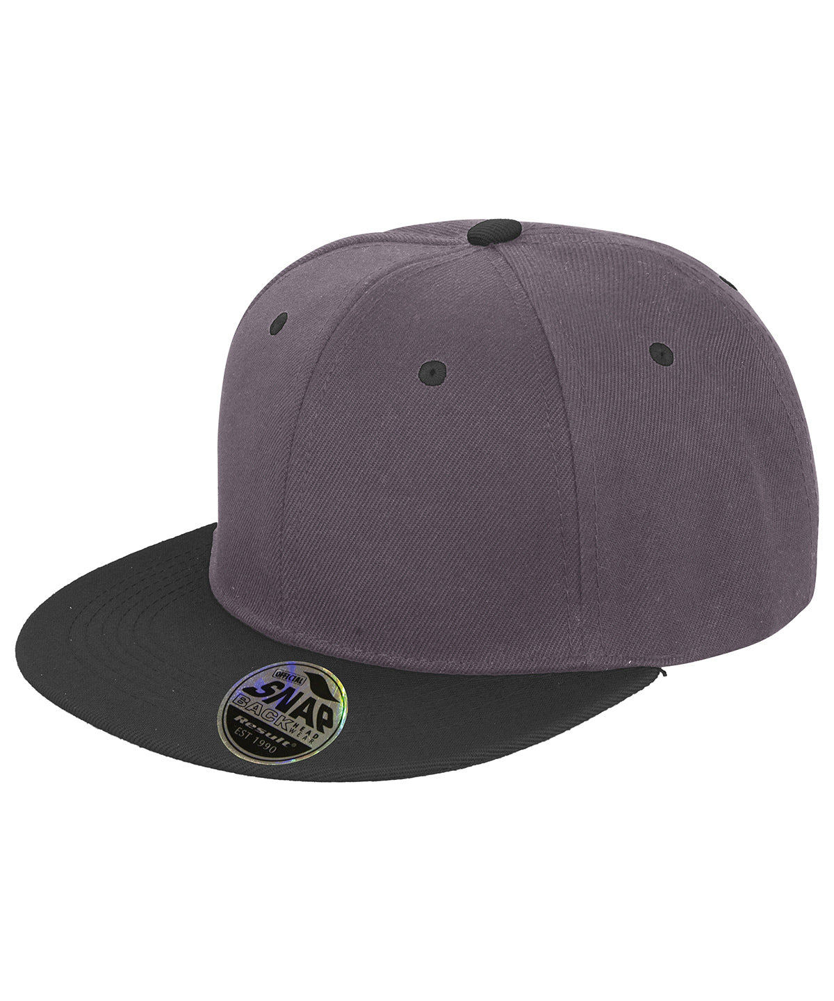 Result Headwear Bronx original flat peak snapback dual colour cap