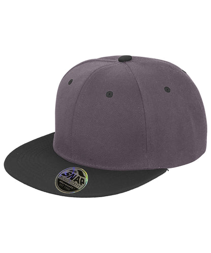 Result Headwear Bronx original flat peak snapback dual colour cap