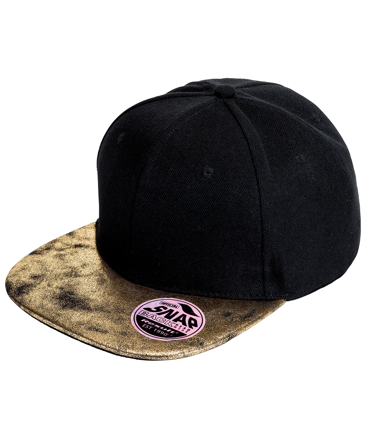 Result Headwear Bronx glitter flat peak snapback cap