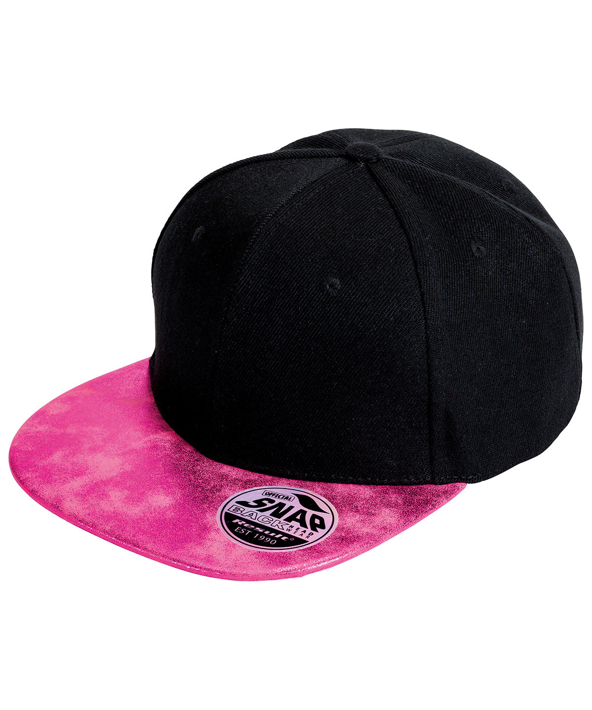 Result Headwear Bronx glitter flat peak snapback cap
