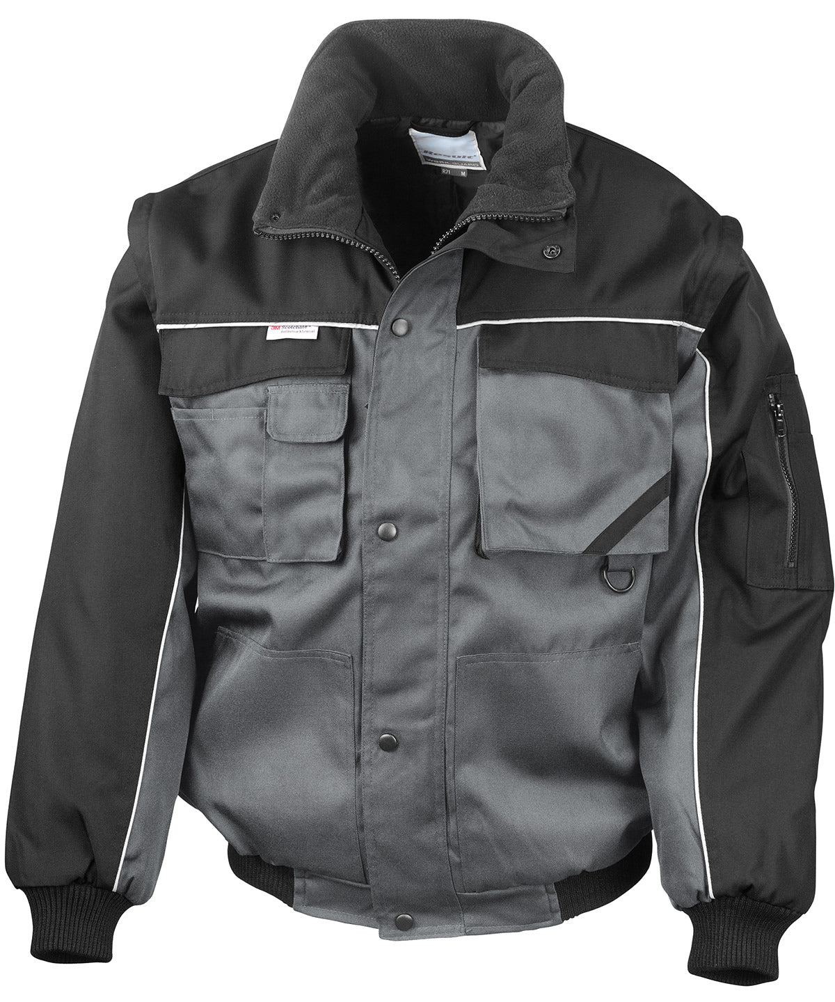 Result Workguard Work-Guard zip sleeve heavy-duty pilot jacket