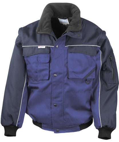 Result Workguard Work-Guard zip sleeve heavy-duty pilot jacket
