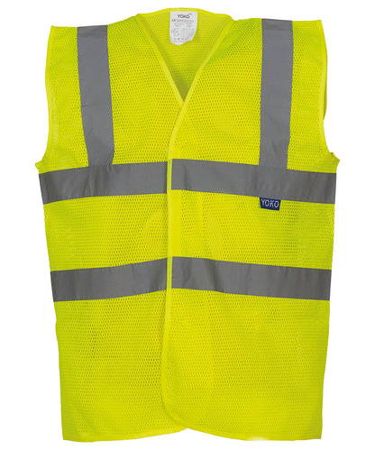 Yoko Top cool open mesh 2-band-and-braces waistcoat (HVW120)