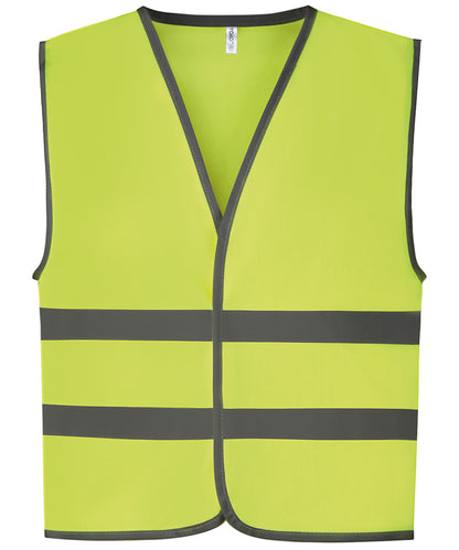 Yoko Hi-vis reflective border kids waistcoat (HVW102CH)