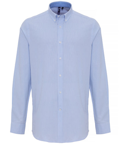 Premier Cotton-rich Oxford stripes shirt