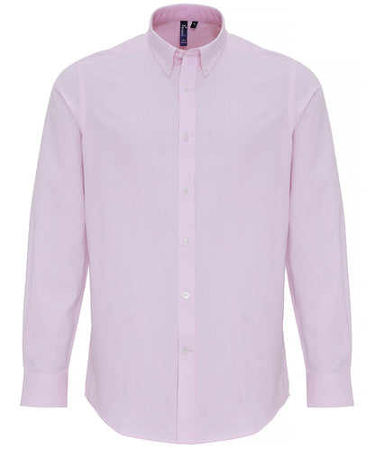Premier Cotton-rich Oxford stripes shirt