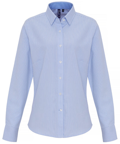 Premier Women's cotton-rich Oxford stripes blouse