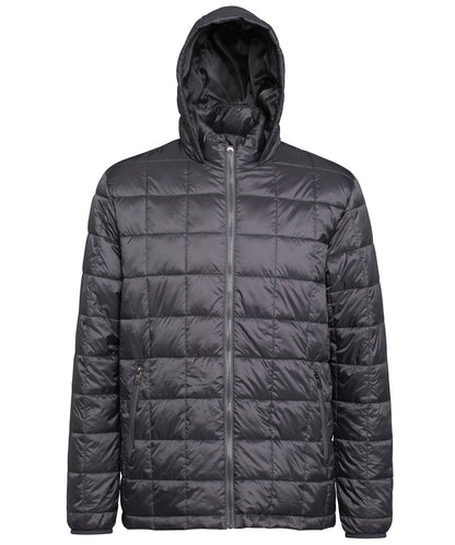 2786 Box quilt hooded jacket