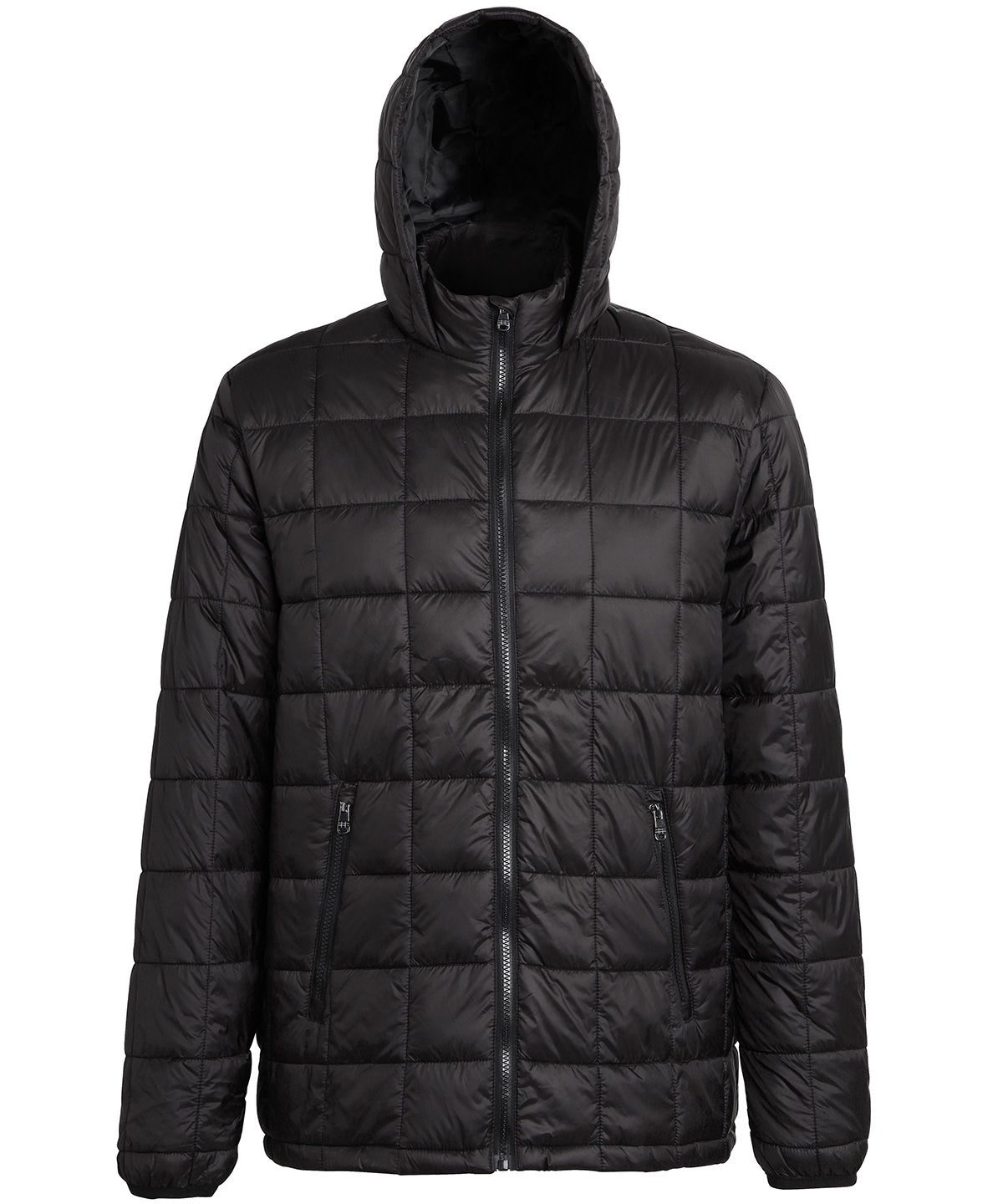 2786 Box quilt hooded jacket