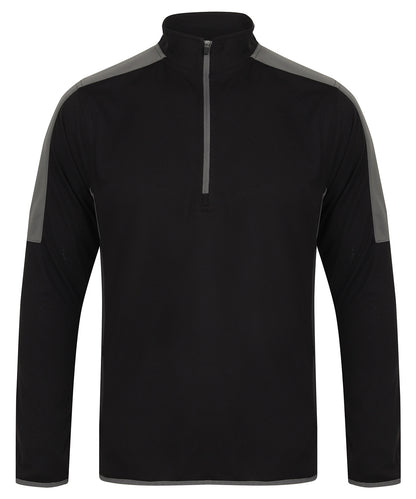 Finden & Hales ¼ zip mid-layer with contrast panelling