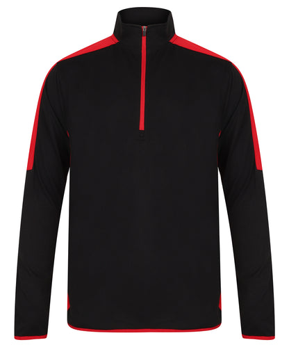 Finden & Hales ¼ zip mid-layer with contrast panelling