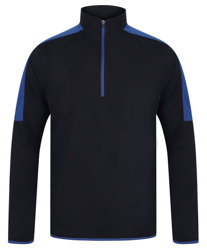 Finden & Hales ¼ zip mid-layer with contrast panelling