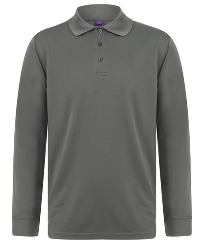 Henbury Long sleeve Coolplus® polo shirt