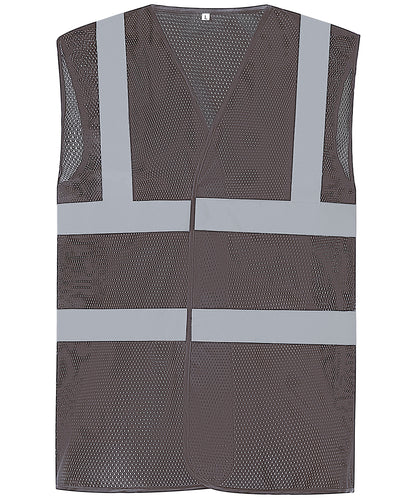 Yoko Top cool open mesh 2-band-and-braces waistcoat (HVW120)