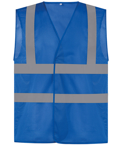 Yoko Top cool open mesh 2-band-and-braces waistcoat (HVW120)