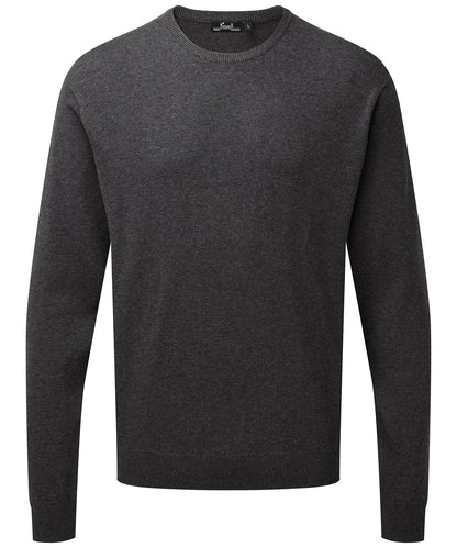 Premier Crew neck cotton-rich knitted sweater