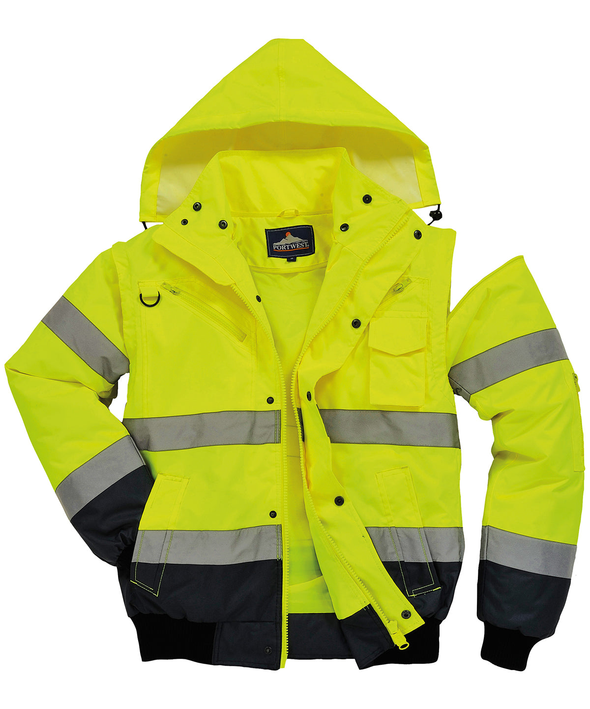 Portwest Hi-vis contrast bomber jacket (C465)