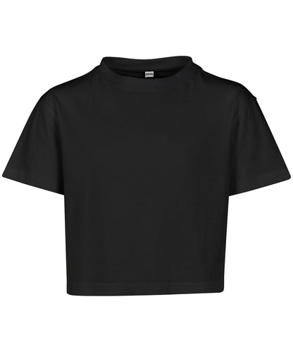 Build Your Brand Girls cropped Jersey tee